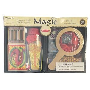 Melissa & Doug Deluxe Magic Set Wooden Storage Box And Pieces NEW SEALED